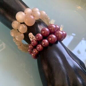 Two Vintage Wrap Bead Bracelets